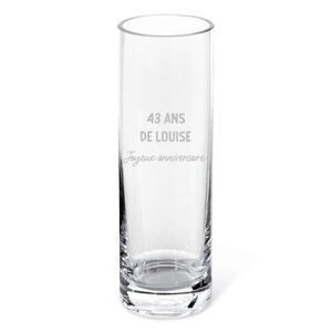 Cadeaux.com Vase cylindre avec message femme 43 ans