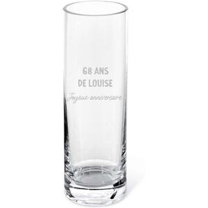 Cadeaux.com Vase cylindre avec message femme 68 ans