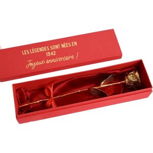 Cadeaux.com Rose en or et son ecrin personnalise message generique femme nee en 1942