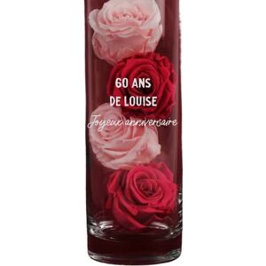 Cadeaux.com Vase cylindre avec message femme 60 ans