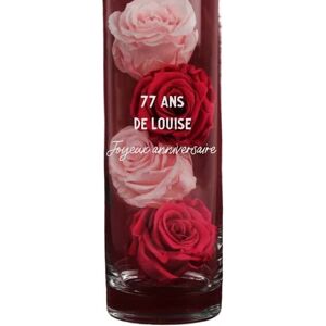 Cadeaux.com Vase cylindre avec message femme 77 ans