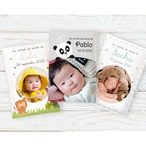 Cadeaux.com Protège carnet de santé personnalisable avec photo - Panda, Lapin ou Lion