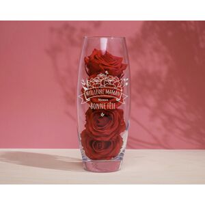 Cadeaux.com Vase personnalise ovale - Maman Fleurie
