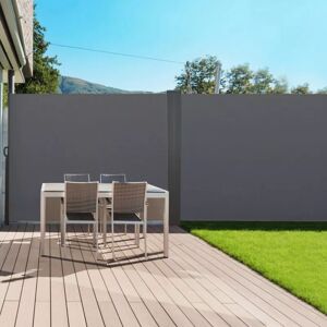 IDMarket Paravent double rétractable 180 x 800 cm gris anthracite