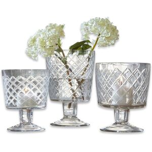 LOBERON Lot de 3 vases Léogeats, transparent (14cm) - Publicité