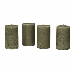 Lot de 4 bougies Braga, vert clair (13cm)