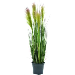 EUROPALMS Herbe a plumes, artificielle, rose, 90cm - Herbes