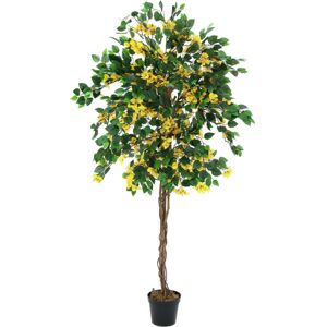 EUROPALMS Bougainvillea, plante artificielle, jaune, 180cm - Arbres