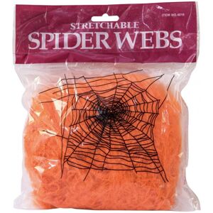 EUROPALMS Halloween toile d'araignée orange 50g - Décoration Halloween