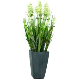 Europalms EUROPALMES Lavande, plante artificielle, creme, en pot, 45cm - Fleurs