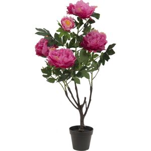 EUROPALMS Pivoines, rose, plante artificielle, 90cm - Fleurs