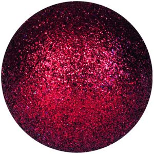 EUROPALMS Boule déco 3,5cm, rouge, paillettes 48x - Boules de Noël