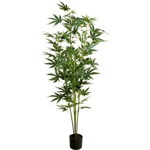 EUROPALMS Plante de cannabis, textile, 150cm - Fleurs