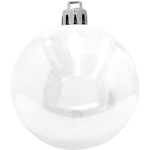 EUROPALMS Boule déco 10cm, blanc 4x - Boules de Noël