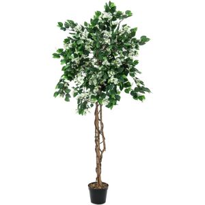 EUROPALMS Bougainvillea, plante artificielle, blanc, 150cm - Arbres