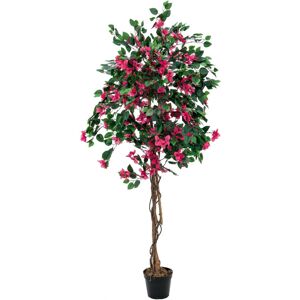 EUROPALMS Bougainvillea, plante artificielle, rouge, 150cm - Arbres