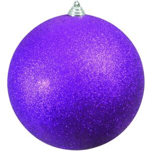 EUROPALMS Boule deco 20cm, violet, paillettes - Boules de decoration