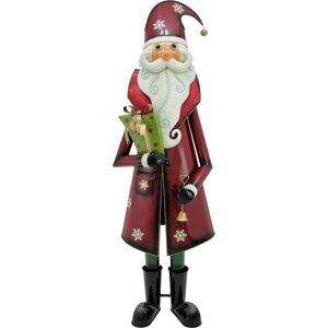 EUROPALMS Père Noël, métal, 195cm, rouge - Déco d'hiver & bricolage