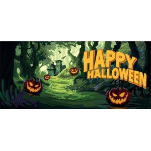 Banniere d'Halloween EUROPALMS, Foret hantee, 400x180cm - Decoration Halloween