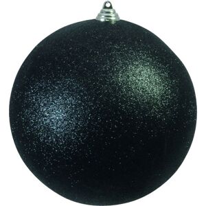 EUROPALMS Boule deco 20cm, noir, paillettes - Boules de decoration