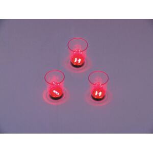 EUROPALMS Verre LED 2oz avec jeu de dés, rouge, 3x - Accessoires de décoration