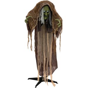 EUROPALMS Figurine Halloween Sorcière Bossu, animée, 145cm - Décoration Halloween