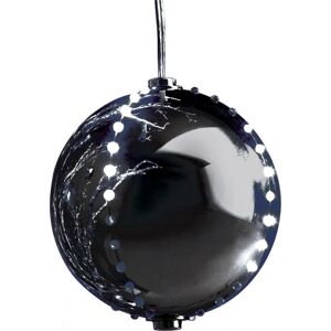 EUROPALMS LED Snowball 8cm, noir 5x - Boules de Noël