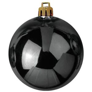 EUROPALMS Boule déco 10cm, noir 4x - Boules de Noël