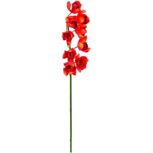 EUROPALMS Branche de cymbidium, artificielle, rouge, 90cm - Branches et buissons