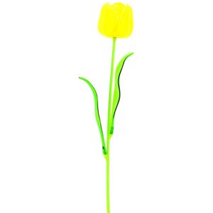 EUROPALMS Tulipe en cristal, jaune, fleur artificielle, 61cm 12x - Fleurs