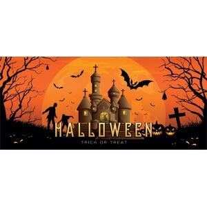 Banniere d'Halloween EUROPALMS, Maison hantee, 400x180cm - Decoration Halloween