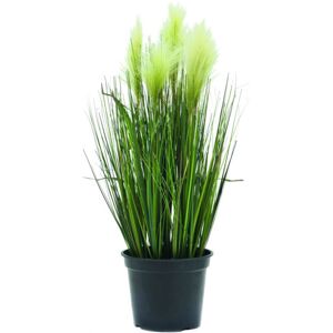 EUROPALMS Herbe a plumes, artificielle, blanche, 60cm - Herbes