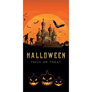 Banniere d'Halloween EUROPALMS, Maison hantee, 90x180cm - Decoration Halloween