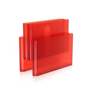 KARTELL porte-revues GIOTTO STOPPINO MAGAZINE RACK (Rouge orangé - PMMA anti-choque coloré en masse ou verni)