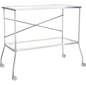 KARTELL chariot FLIP (Cristal - Plateaux en PMMA et structure en acier chrome)