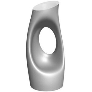 SERRALUNGA vase HOLLY ALL (Argent / Blanc - LLDPE laqué matalisé bicolore)