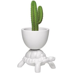 QEEBOO vase TURTLE CARRY PLANTER (Blanc - Polyethylene)