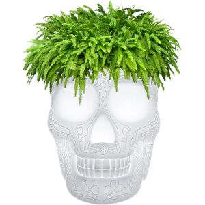 QEEBOO vase avec éclairage MEXICO PLANTER LED RGB (Blanc - Polyéthylène)