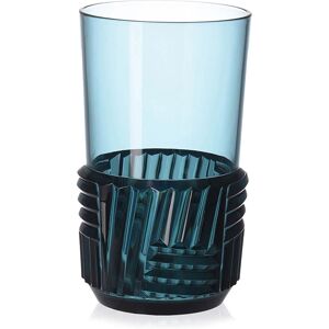 KARTELL set de 4 verres TRAMA (H 15 cm / Bleu - Technopolymère thermoplastique transparent)