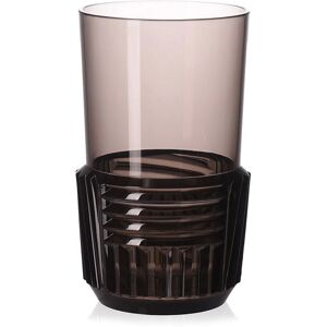 KARTELL set de 4 verres TRAMA (H 15 cm / Fumé - Technopolymère thermoplastique transparent)