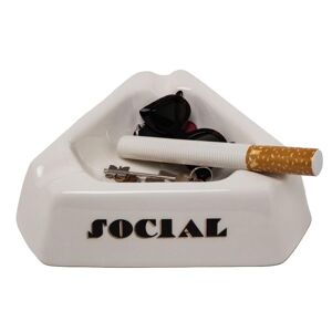 SELETTI DIESEL LIVING WITH SELETTI cendriers vide-poches porte-clés SOCIAL SMOKER (Blanc - Porcelaine)