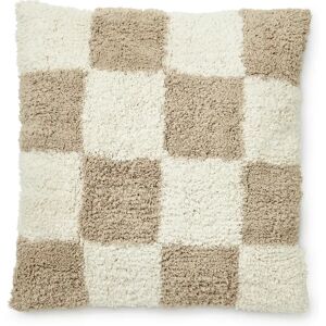 Housse de coussin Claudia 45x45 cm Beige-blanc