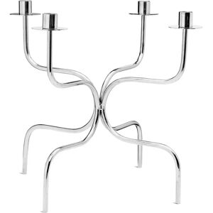 Bougeoir candelabra quartet Laiton nickelé