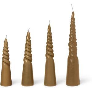 Bougie à visser Twisted candles Lot de 4 Straw