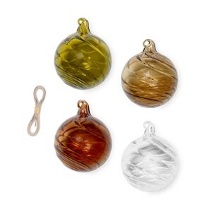 Boule de Noël Twirl moyen Ø8 cm Lot de 4 Multi