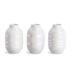 Vase Omaggio miniature lot de 3 blanc nacré - blanc