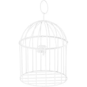 Party Deco Cage a Oiseau decorative Blanche - 24cm