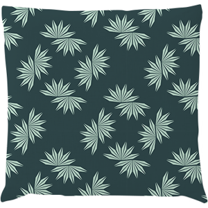 Stores-et-Rideaux.com Coussin Fleurs - Chanvre Marine