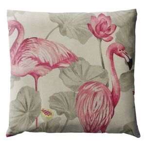 Stores-et-Rideaux.com Coussin à fleurs Flamingo Naturel