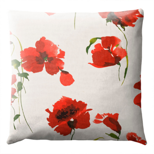 Stores-et-Rideaux.com Coussin Fleurs - Coquelicot